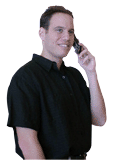 Picture of guy holding cell phone to ear Harry Floogerman